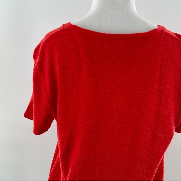 Madewell womens top size M red short sleeve - Picture 5 of 8